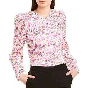 Kate Spade Multicolor Floral Stripe Top